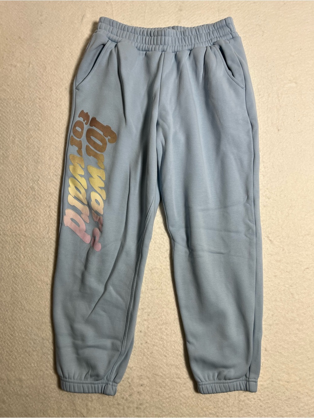 Women’s Light Blue Graphic Jogger Sweatpants